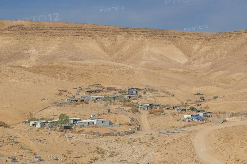 Poor desert settlement on road 3199 near Masada