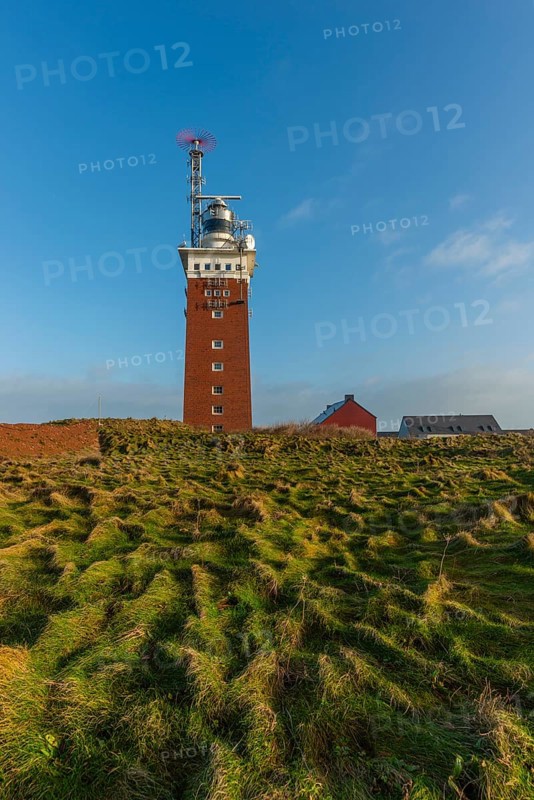 Brick lighthouse with radar antenna