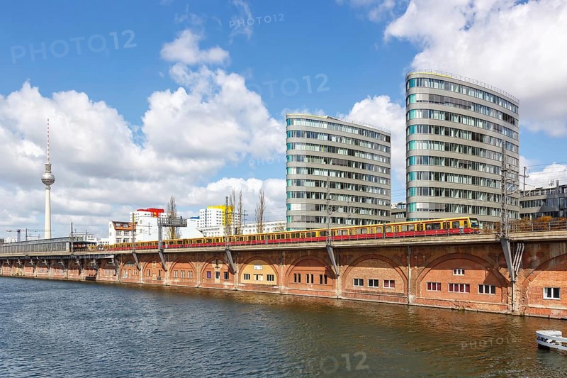 S-Bahn train of Deutsche Bahn DB at Jannowitzbruecke in Berlin