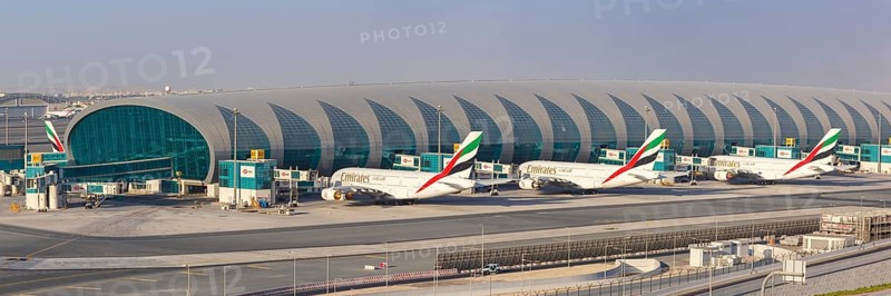 Emirates Airbus A380-800 aircraft at Dubai Airport