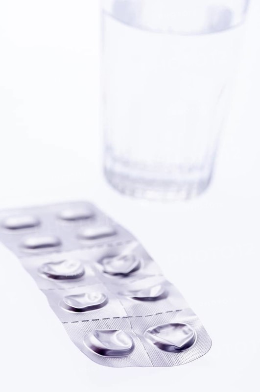 Tablets in half-empty blister pack