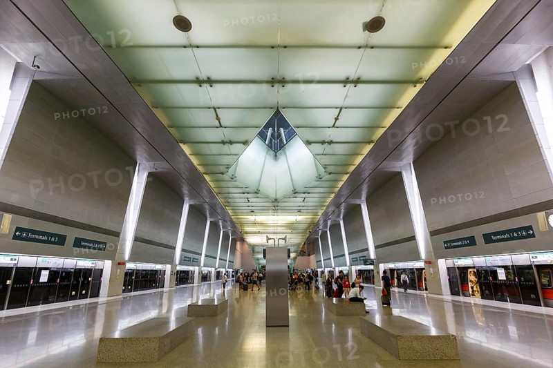 Singapore Changi Airport MRT Metro Station in Singapore