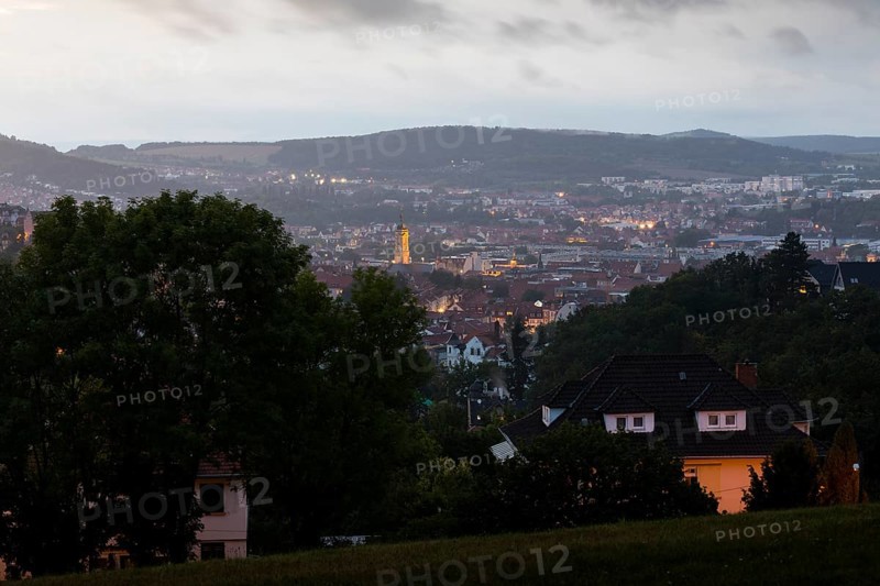View of Eisenach from the Goepelskuppel with the tower of the Georgenkirche church