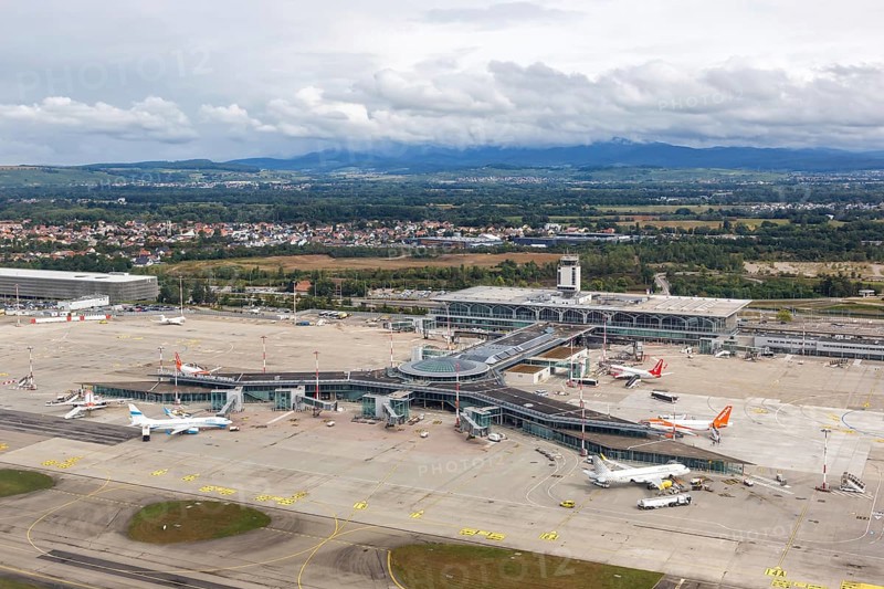 Overview aerial view of EuroAirport