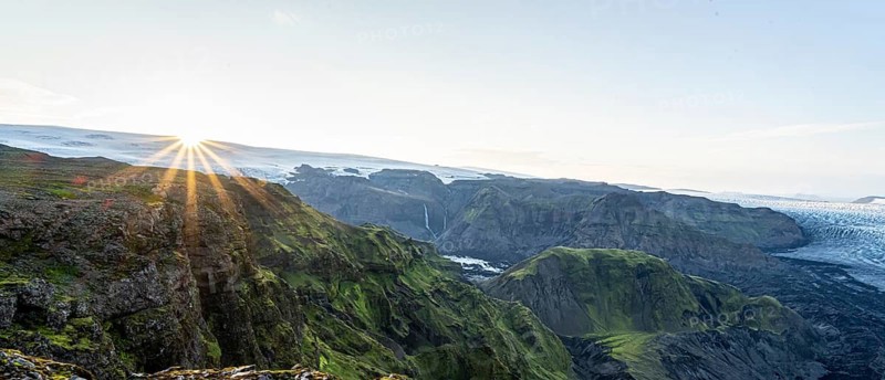 Spectacular landscape in the evening light