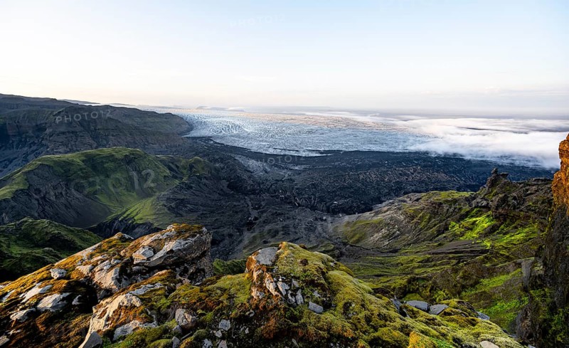 Spectacular landscape in the evening light