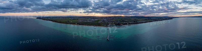 Evening twilight at Lake Constance