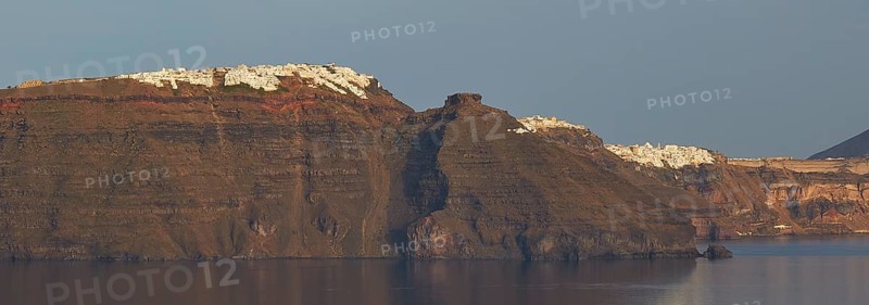 View from Oia over the caldera to the cliffs