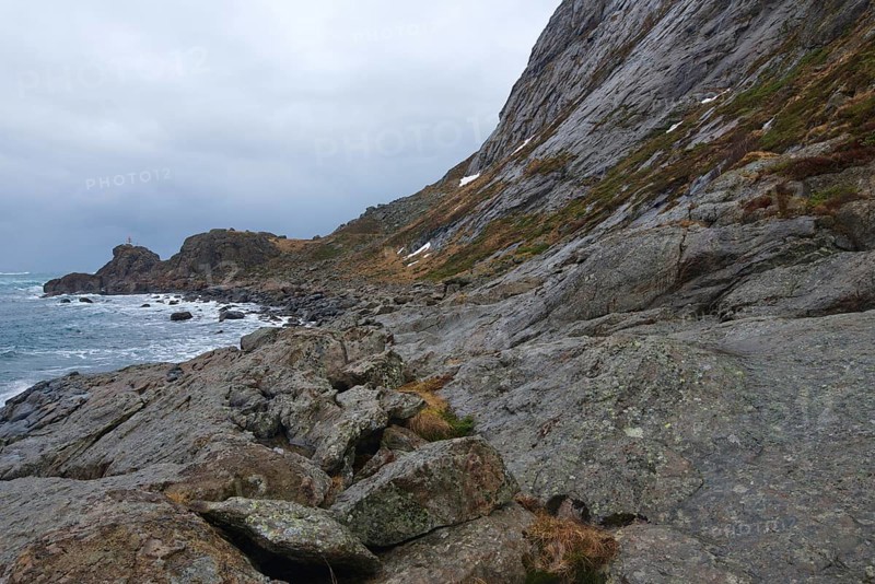 Rocky coast at Straumfjorden northwest of Straume