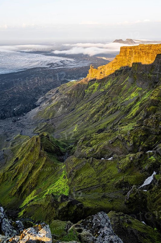 Spectacular landscape in the evening light