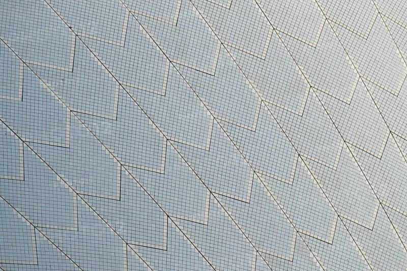 Close up of one of the sails of the Sydney Opera House