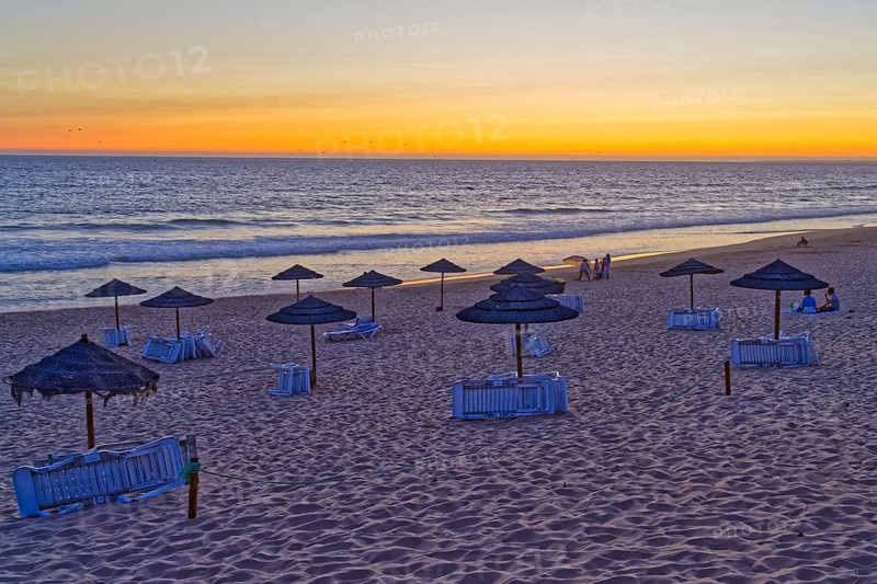 Fonte da Telha beach at sunset