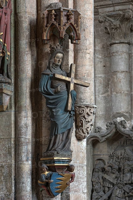 Coloured sculpture of St. Helena
