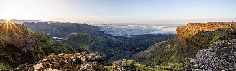Spectacular landscape in the evening light