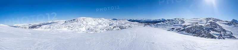 Blue sky over winter landscape