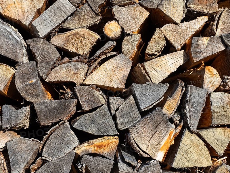 Stacked firewood