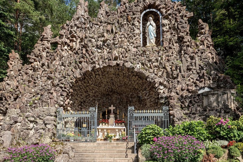 Marien Grotto pilgrimage site in the forest