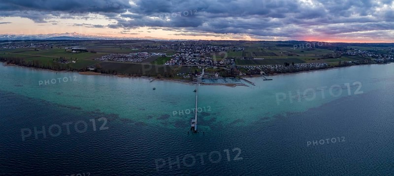 Evening twilight at Lake Constance