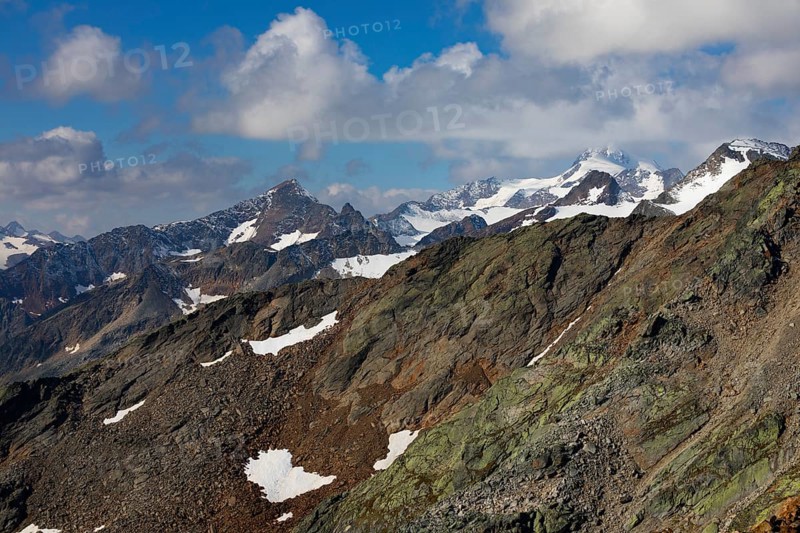 View of the Wildspitze in the Oetztal Alps