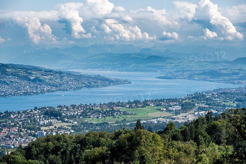 View of Lake Zurich from the Uetliberg