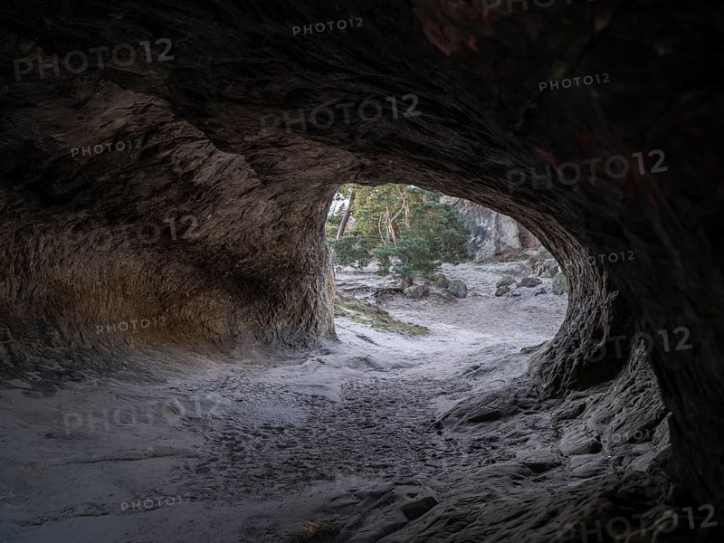 Stone tunnel at the rock formation Hamburger Wappen