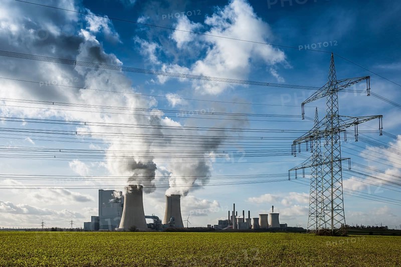 Power stations and electricity pylons