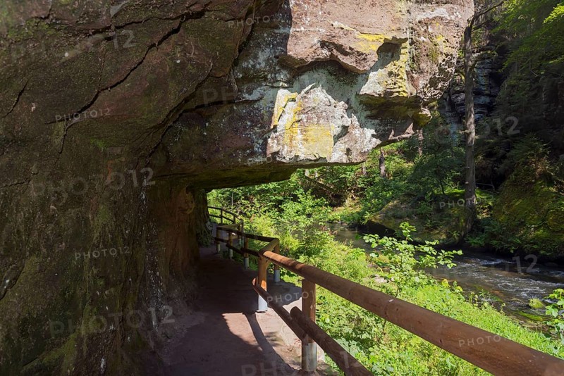 Gallery and rock faces in the Kamenice Valley