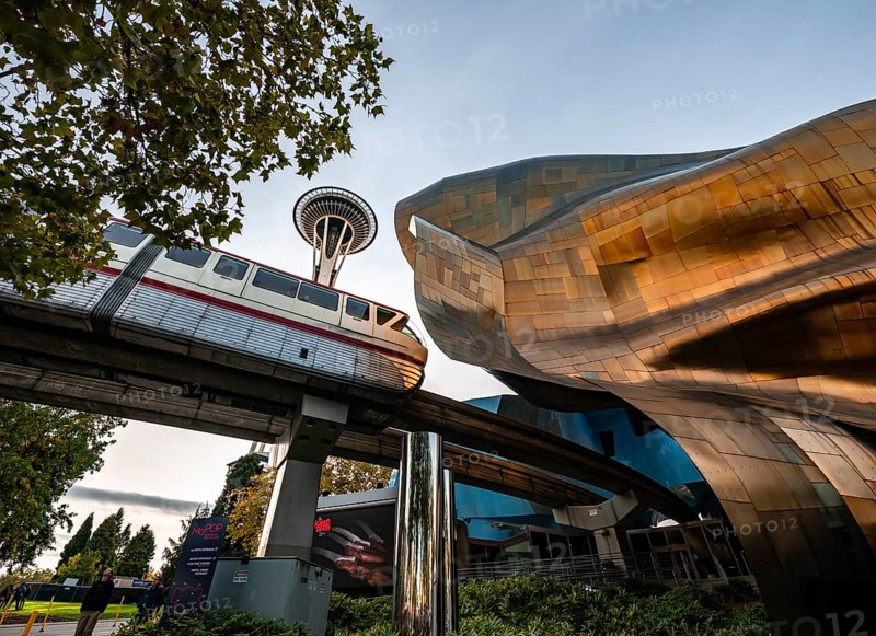 Monorail track and Space Needle