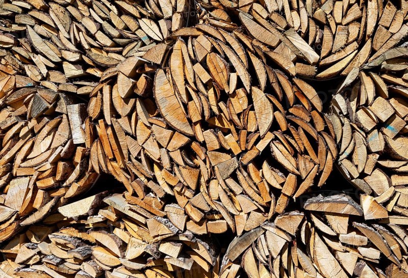Piled up wood