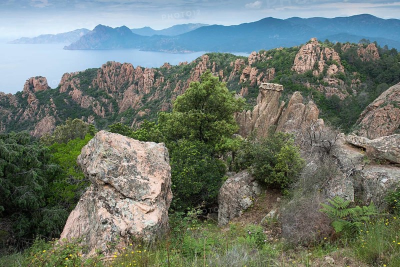 Rocky landscape Calanches de Piana
