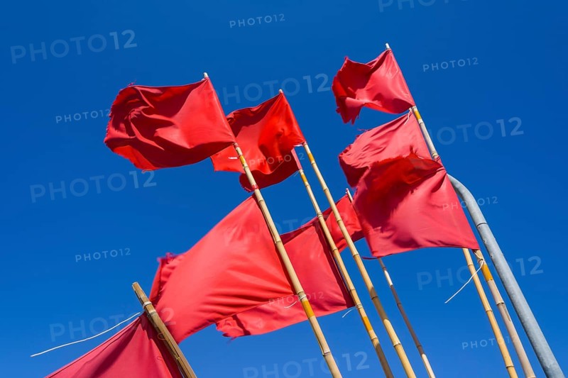 Red Marking Flags for Fishing Nets