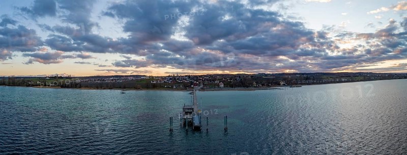 Evening twilight at Lake Constance