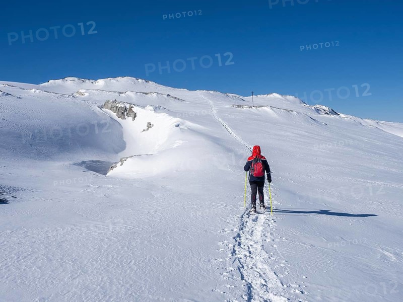 Blue sky over winter landscape
