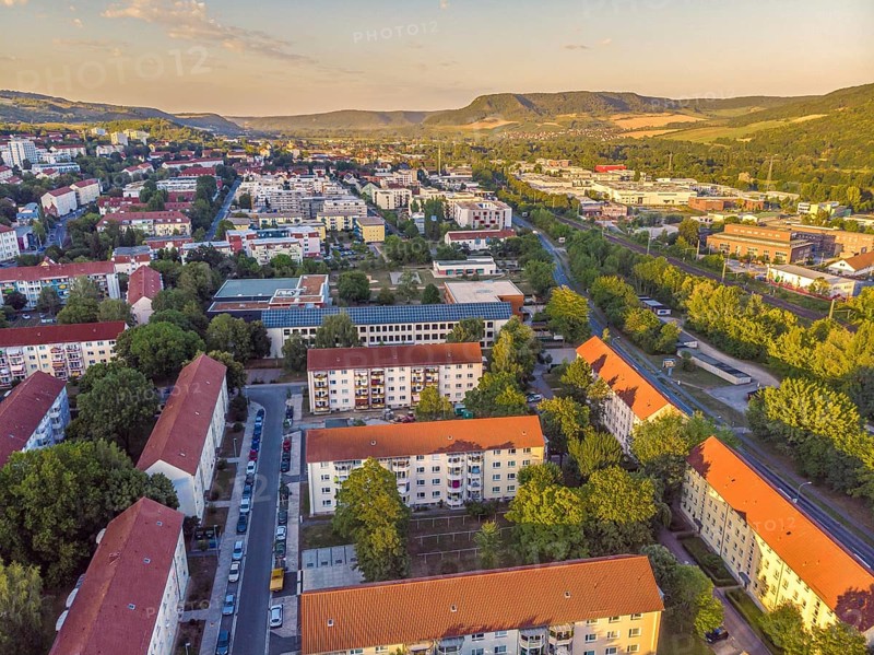 Aerial view of the university town of Jena