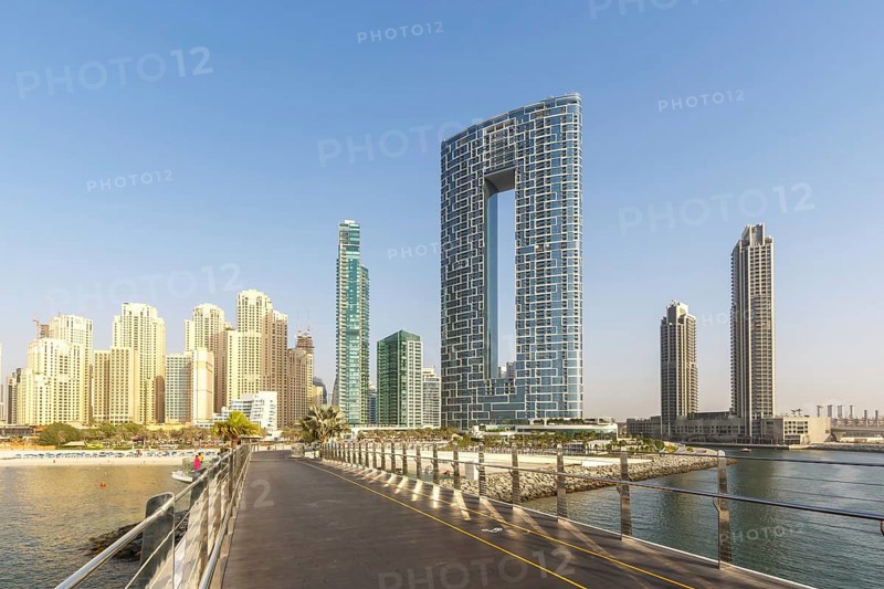 Dubai Jumeirah Beach JBR Beach Sea Marina Skyline Architecture Vacation in Dubai