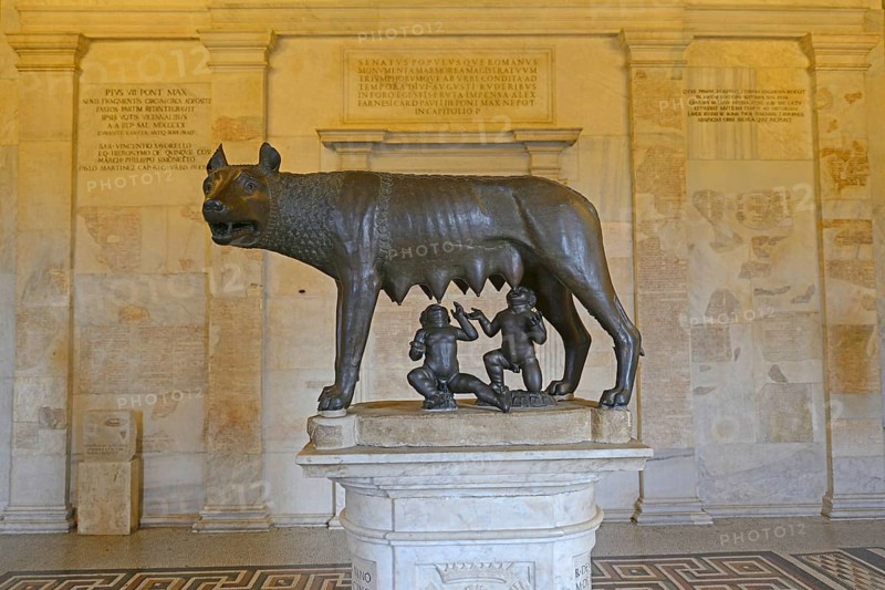 Statue of the Wolf with Romulus and Remus in the Capitoline Museum