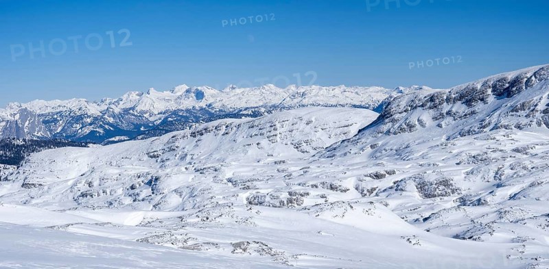 Blue sky over winter landscape