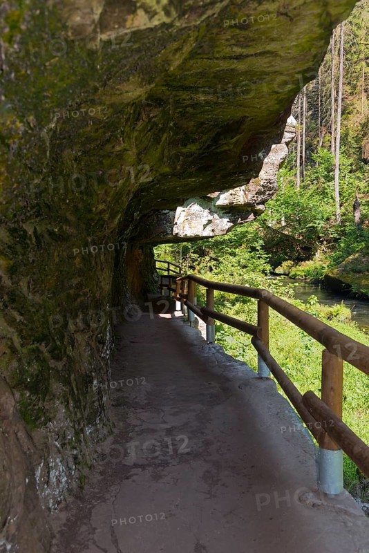 Gallery and rock faces in the Kamenice Valley