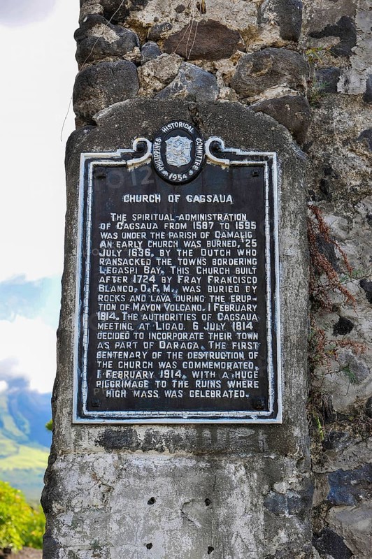 Commemorative plaque for volcanic eruption of