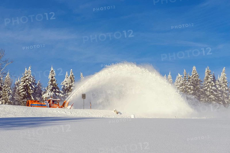 Snow blower milled road free