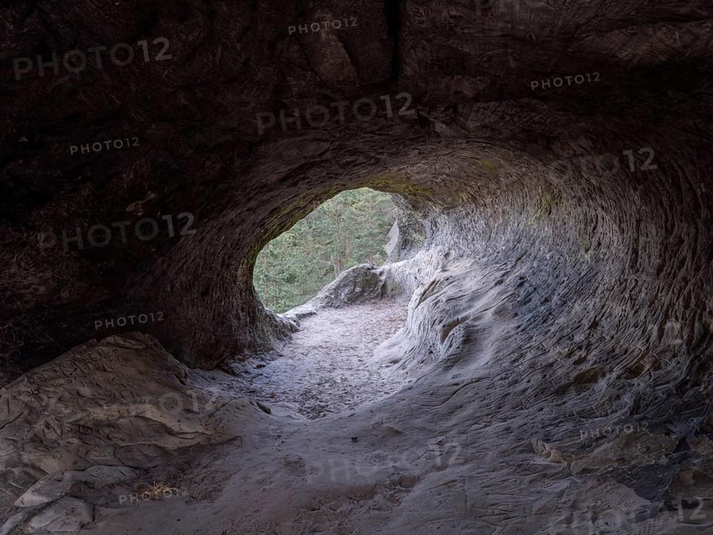 Stone tunnel at the rock formation Hamburger Wappen