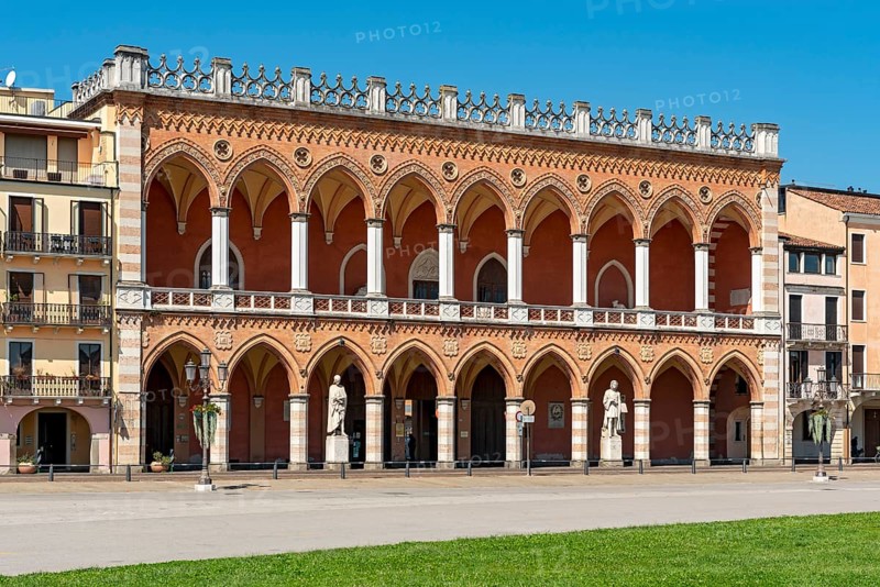 Loggia Amulea palace seen from Prato della Valle