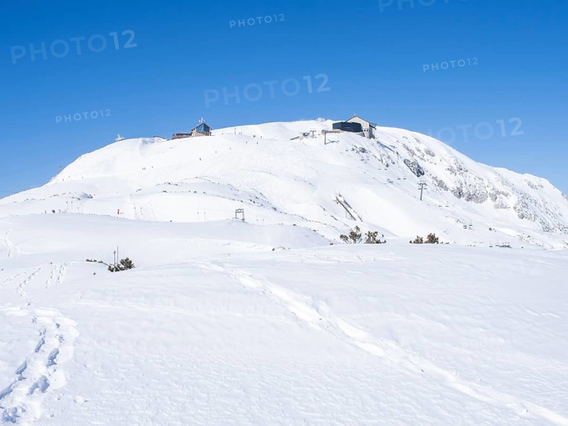 Blue sky over winter landscape