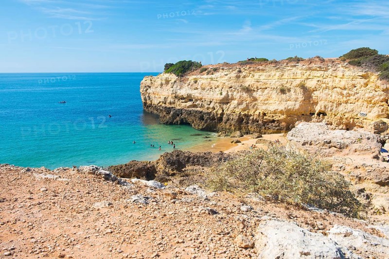 Rock cliff landscape Praia da Albandeira
