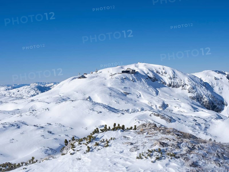 Blue sky over winter landscape