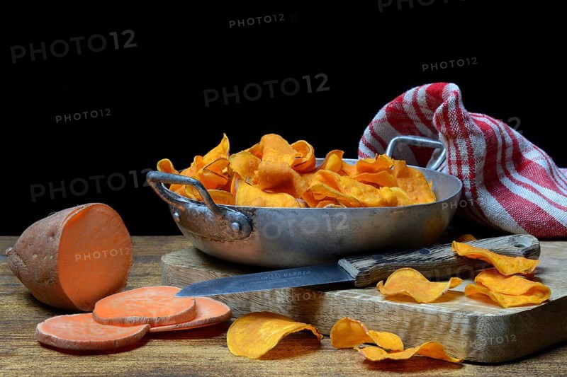 Sliced sweet potato