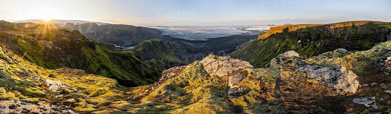 Spectacular landscape in the evening light