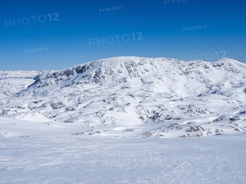 Blue sky over winter landscape