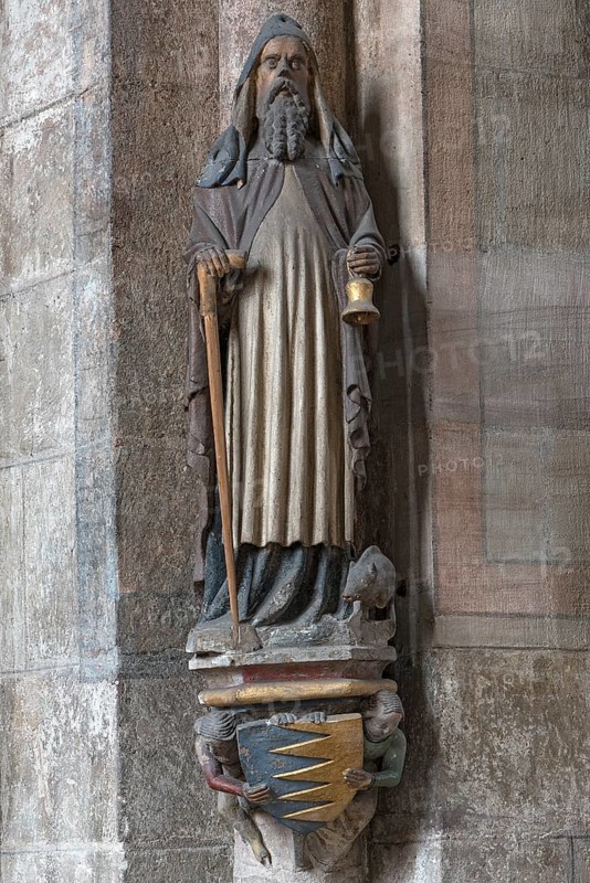 Coloured sculpture of St. Anthony