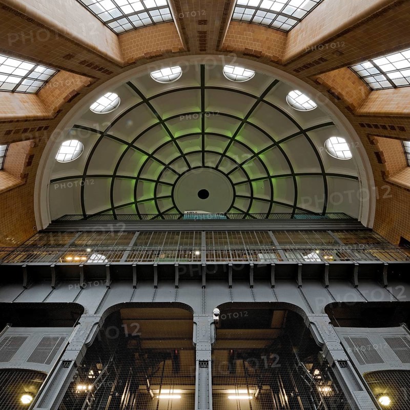 View of the north dome and cages from the tunnel floor